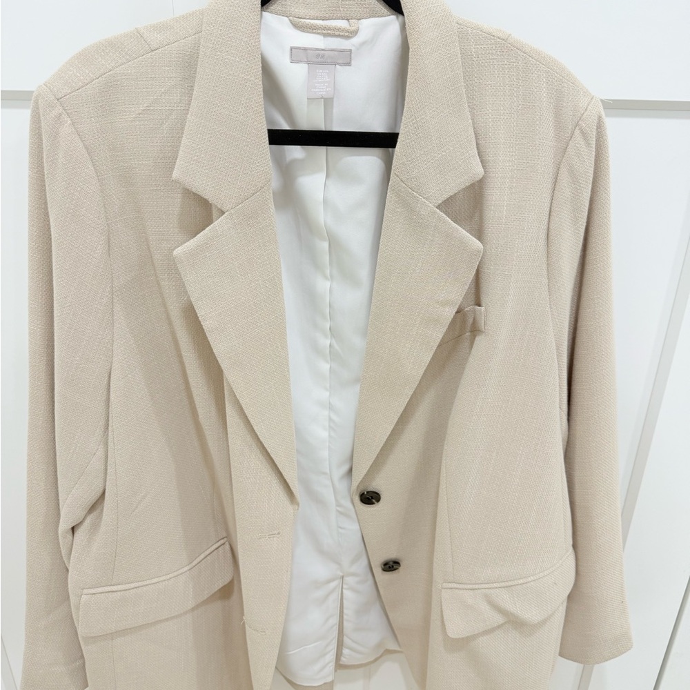 H&M Oversized Beige Blazer for Women